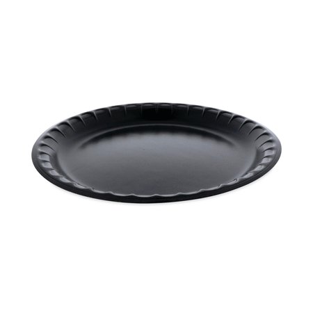 Pactiv Laminated Foam Dinnerware, Plate, 10.25" Diameter, Black, PK540 0TKB0010000Y